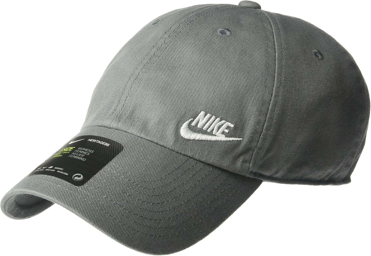 NIKE Women's Heritage86 Futura Classic Cap, Black/White, One Size: Clothing
