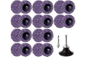 ZOUNI 22 Pcs 2" Quick Change Easy Strip Discs for Drill, Poly Abrasive Wheel, Easy Strip Wheel with 1/4" Grinding Discs Clean and Remove Paint Coating Rust Welds Scaling Oxidation(50mm)