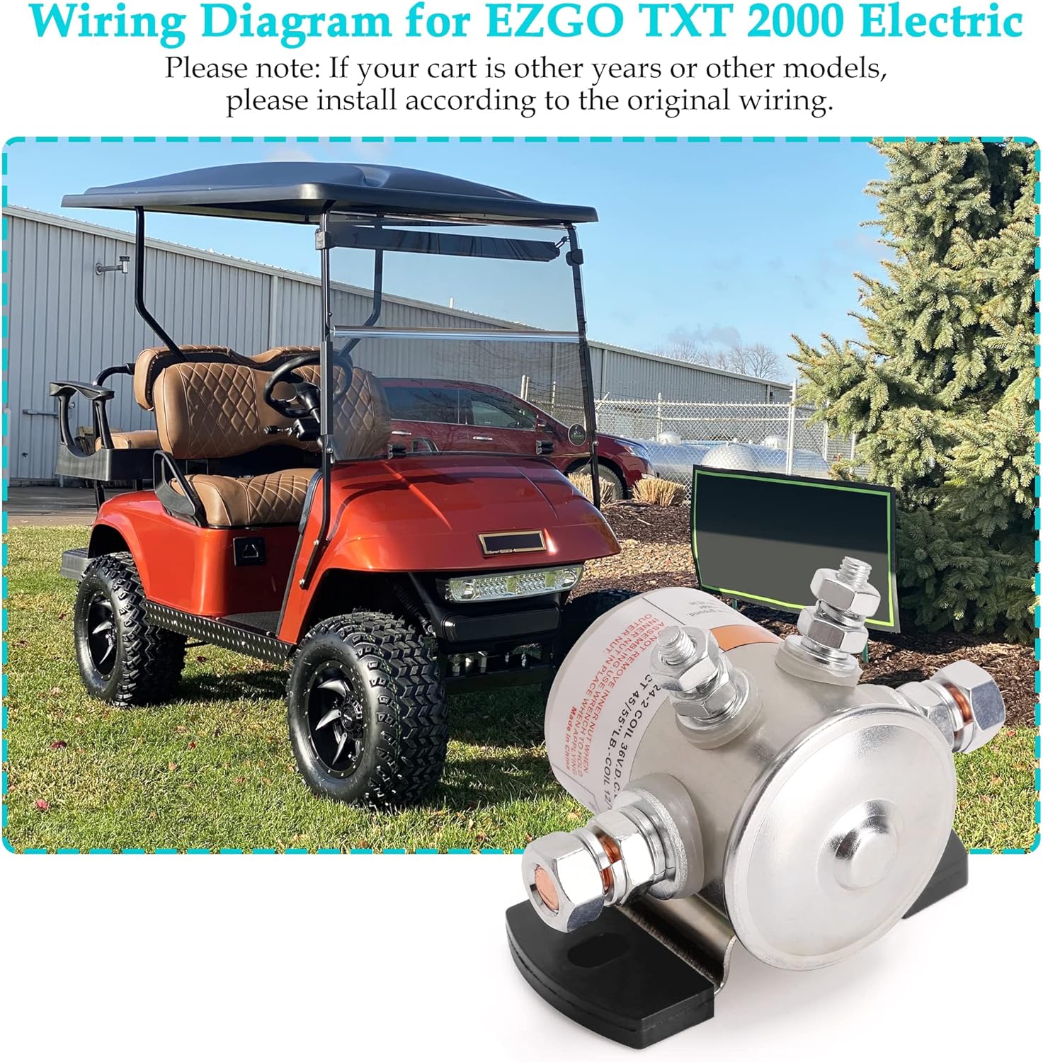 Diagram showing dimensions and product information table for the solenoid relay