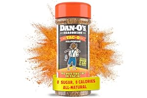 Dan-O's Tac-O™ Seasoning - Great on Tacos, Meats, Veggies, and Snacks - All-Purpose, All-Natural, Sugar Free, Zero Calorie Taco Seasoning Mix for Cooking & Grilling Anything - Small bottle (3.35 oz)
