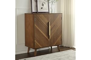 Art Leon Modern Buffet Cabinet, Accent Cabinet with 2 Doors, Sideboards and Buffets with Storage for Hallway Entryway Living Room, Walnut