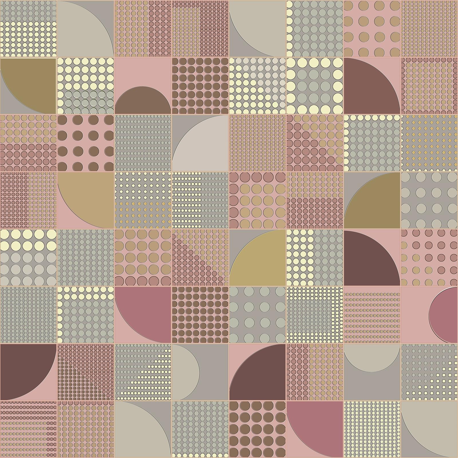 VEELIKE Abstract Building Block Geometric Wallpaper Pink Geometric Contact Paper Peel and Stick 44.5 cm × 300 cm Removable Patterned Wallpaper Art Deco Wall Paper Roll Living Room Bathroom Nursery