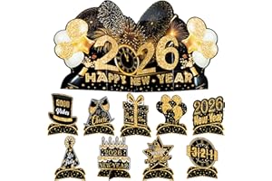 KatchOn, Huge New Years Centerpieces for Tables - Pack of 10 | New Year Table Decorations 2026 | Happy New Years Decorations 2026 | New Year Eve Party Supplies | NYE Centerpieces for Table 2026