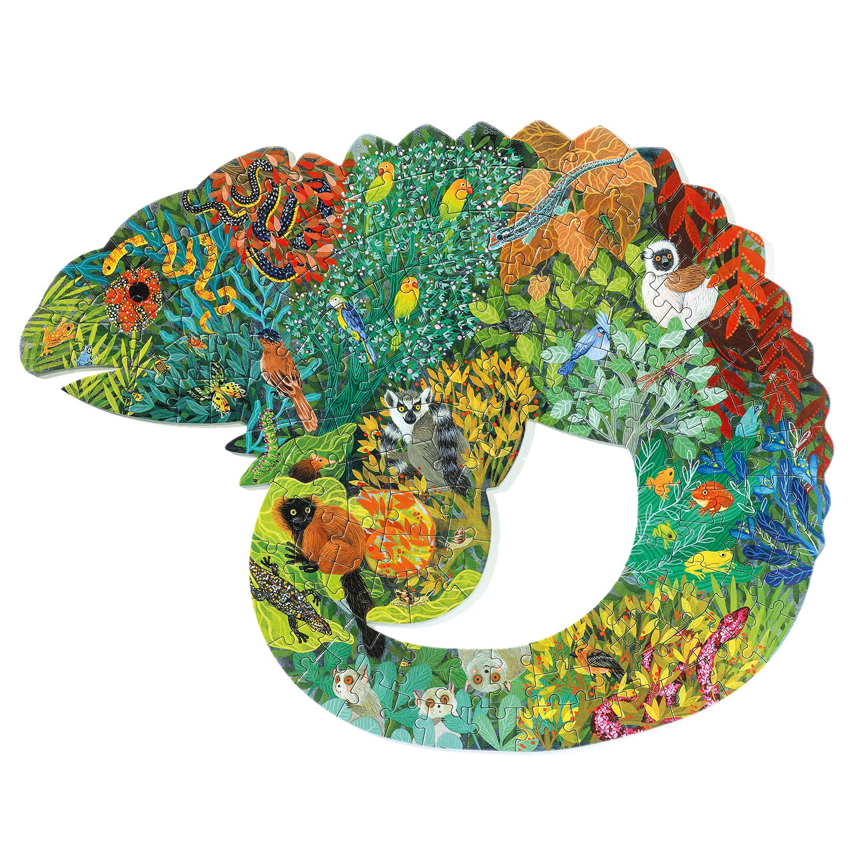 DJECO Animal Puzzle Art Chameleon (37655), Multicoloured, 1000 (1)