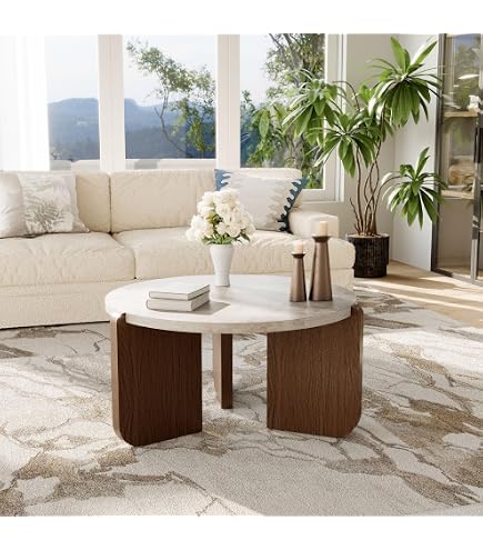 Amazon.com: Modway Ellison 33 Inch Round Mango Wood Coffee Table