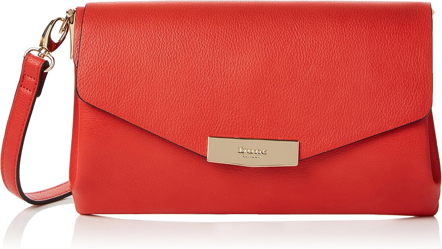 dune red clutch bag