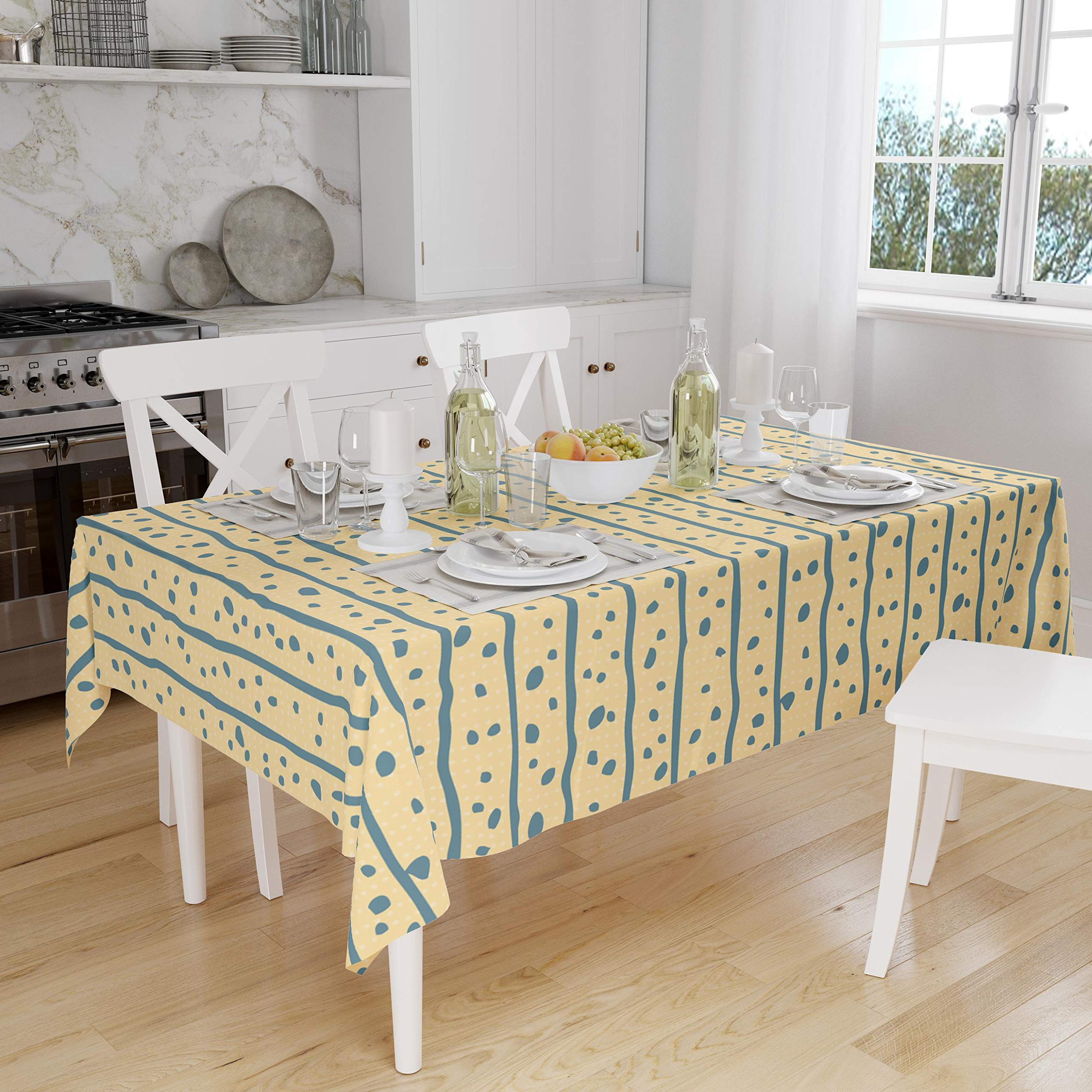 Bonamaison Kitchen Decoration, Tablecloth, Random Pattern, 140 x 160 Cm - Designed and Manufactured in Turkey