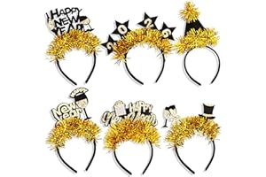 Exacoo New Years Headband Happy New Years Party Supplies Decorations 2026 Year Eve Outfit Decor Accessories
