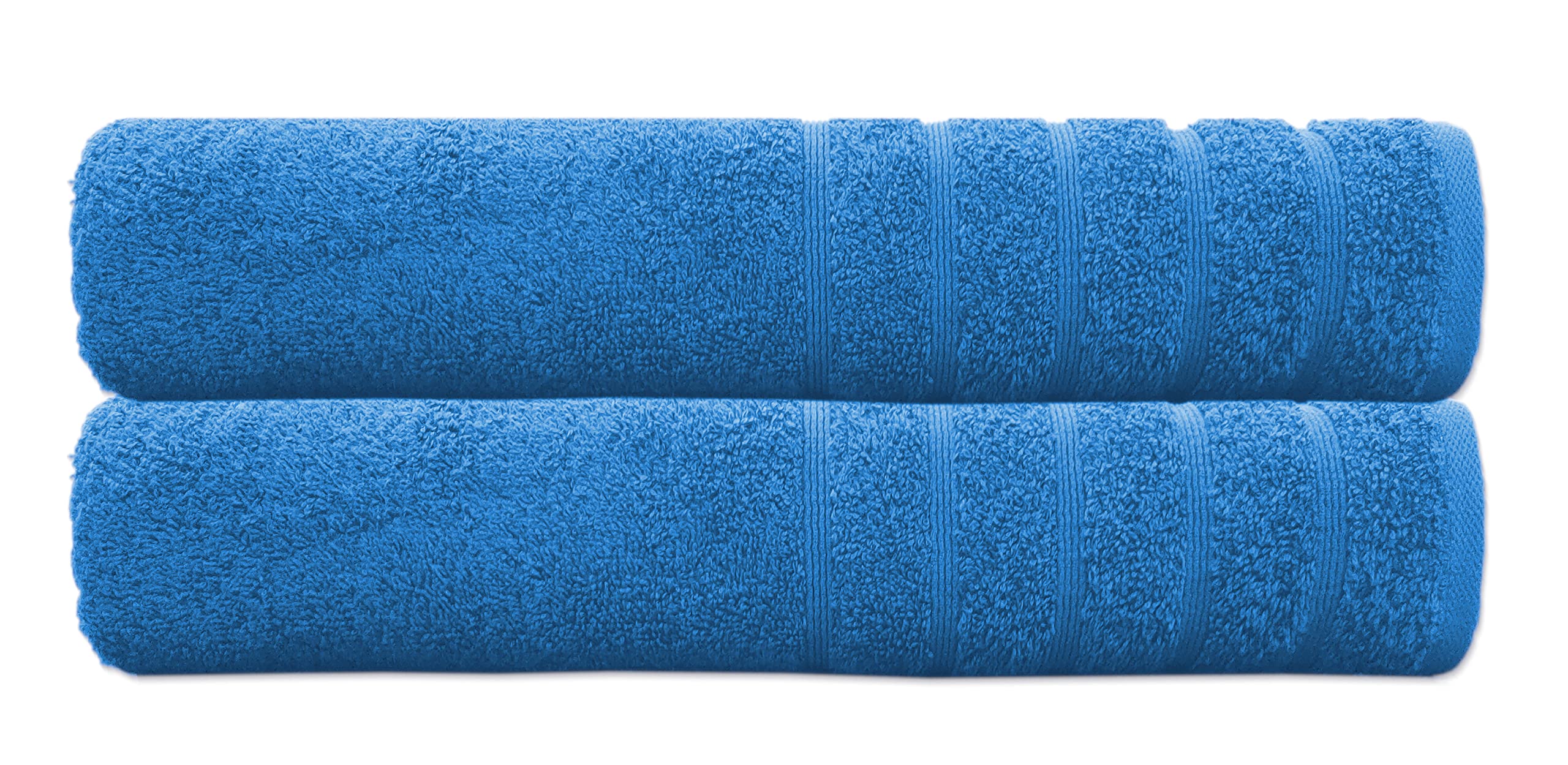 A & B TRADERS Bath Sheets Extra Large Size Set 550 GSM Super Soft Absorbent Quick Dry Big Towels 90 x 190 cm (Cobalt, 2)