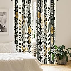 Ambesonne Nature Boho Window Curtains Pack of
