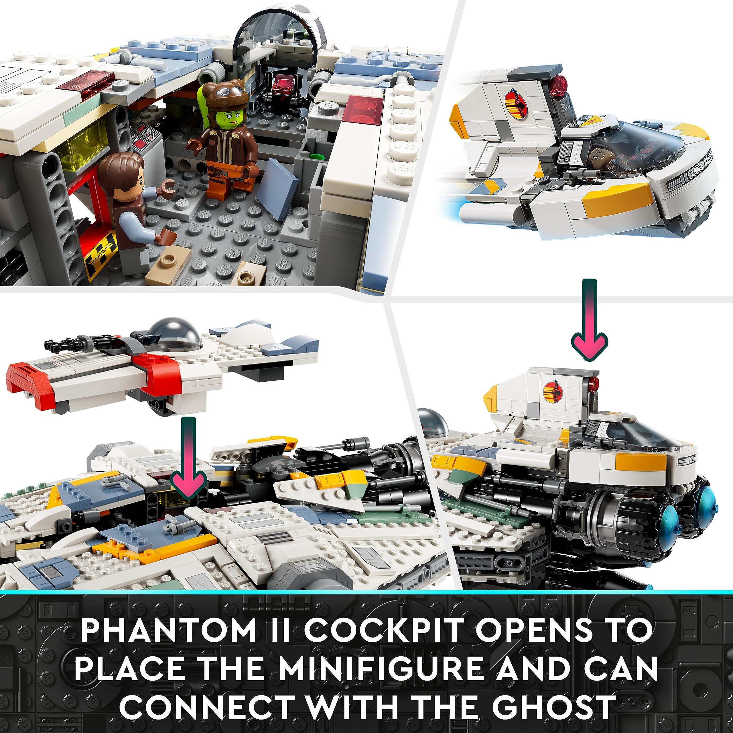 Mua LEGO 75357 Star Wars Ghost & Phantom II Set Featuring 2 Brick-Built ...