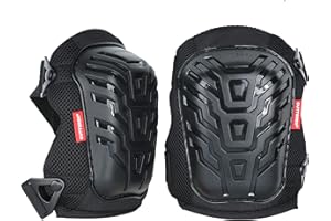 CUTTEREX FLAT Knee Pads for All Kneeling Works, Professional Knee Cushions, Heavy Duty and Protection Design Knee Pad for Flooring, Gardening, Comfortable and Durable, Anti-Skid and Adjustable Clips