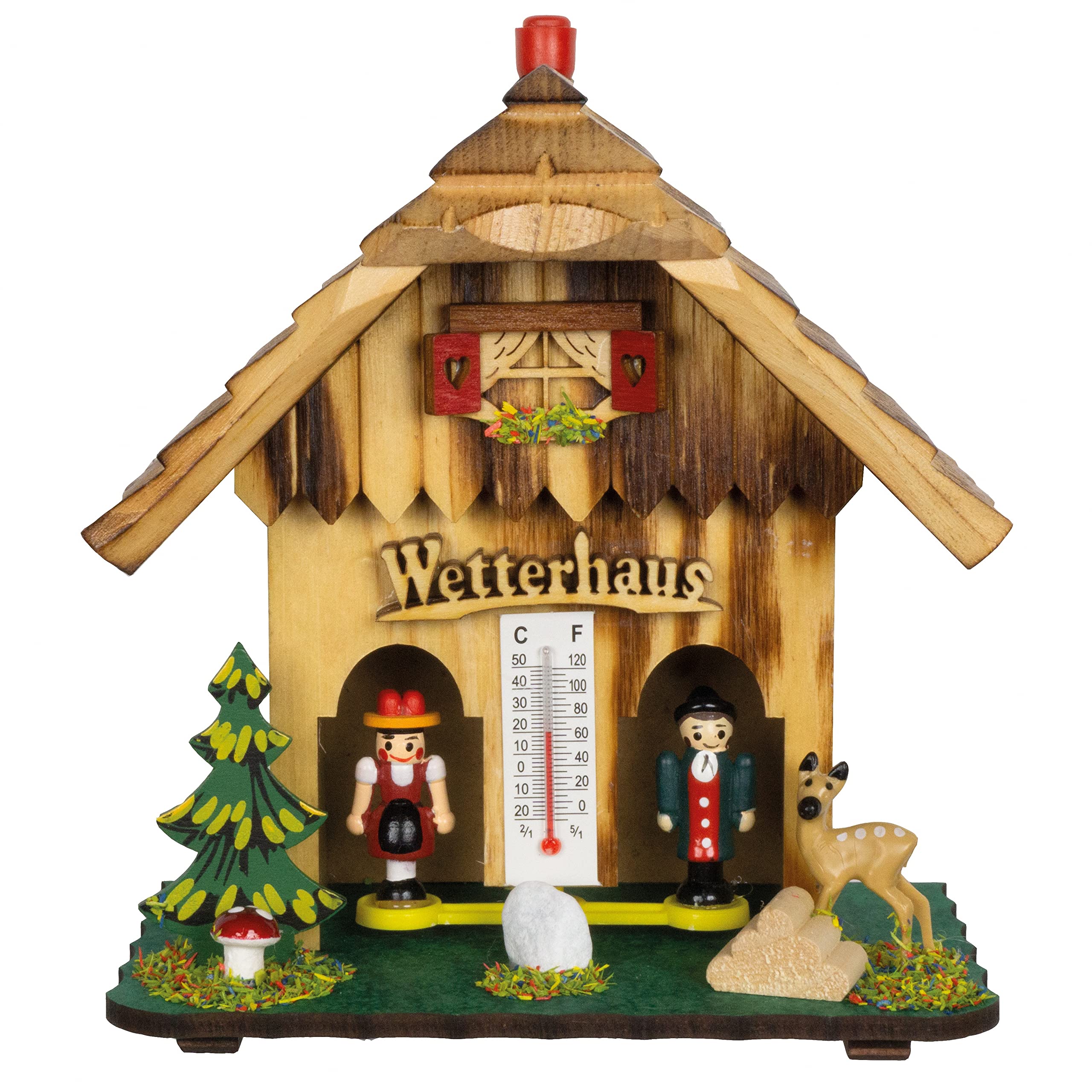 Trenkle German Black Forest weather house TU 73 hell