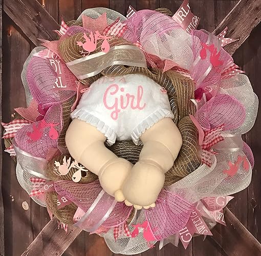 Amazon Com Baby Girl Wreath It S A Girl Wreath Baby Wreath Baby