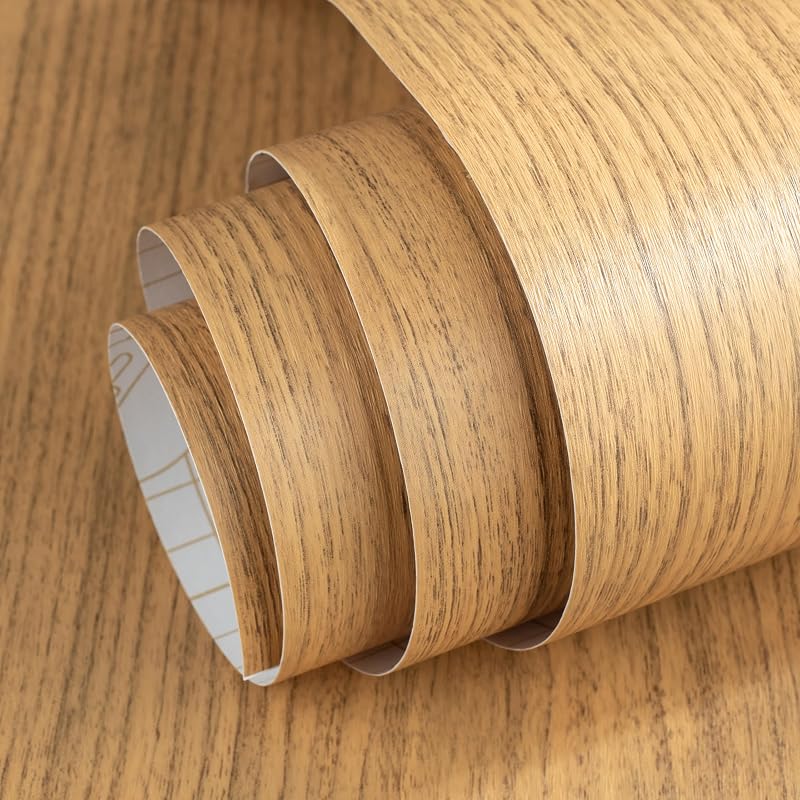 vgoltd Wood Effect Sticky Back Plastic Roll - 30x100cm Peel & Stick