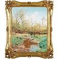 Miroir Décoratif Vintage 24x28 Cm - Miroir De Table Ou Mural Doré Antique Avec Support - Décoration Coiffeuse