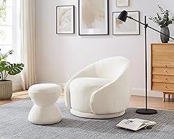 VANOMi Multi-Functional Boucle Ottoman, Vanity