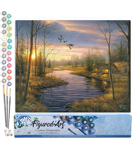 Kit De Pintura Por Números Para Adultos ‘Mar Calmado’ De 40x50 Cm – Lienzo, Pinturas Y Pinceles Incluidos, Manualidad Relajante Sin Mezclar Colores
