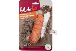 Petlinks (3 Count) Catnip Catterpillar Crinkle Plush Cat Toys - Multi Color, 3 Count