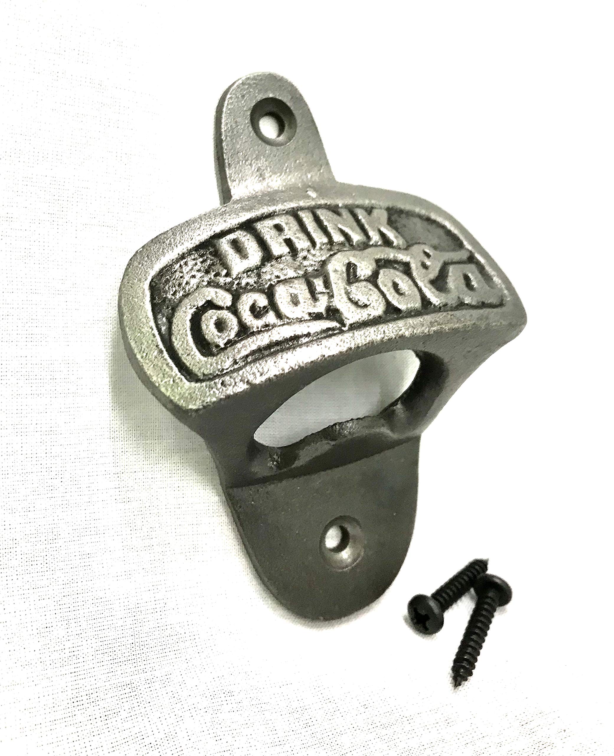 Bottle OPENERS CAST Iron for Wall MOUNTING, Stella, Brew Dog, COCA COLA, Pepsi and More (COCA COLA)