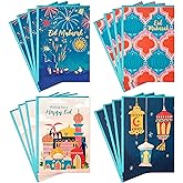 Hallmark Eid Cards Assortment, Eid Mubarak (16 Cards with Envelopes)
