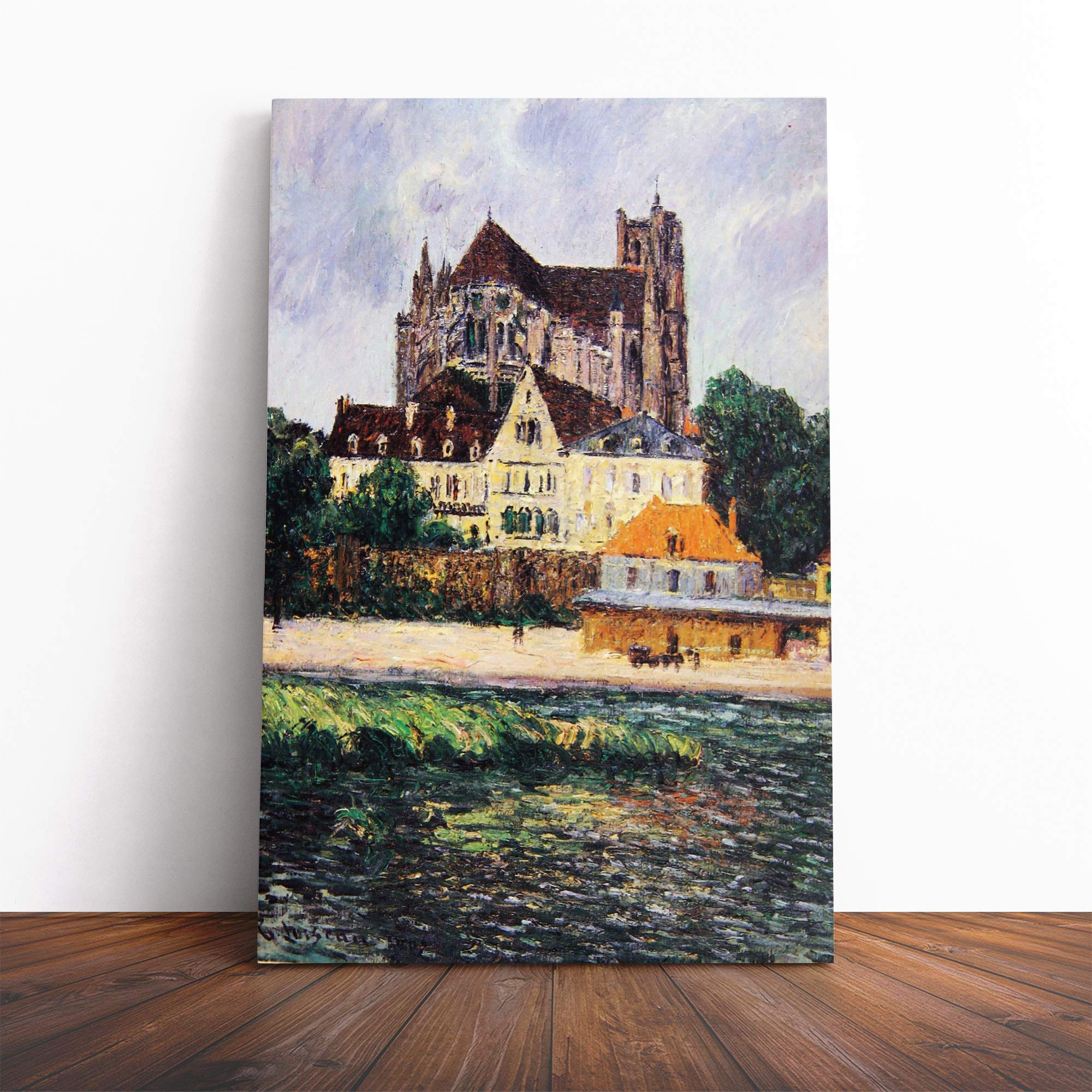 Gustave Loiseau The Cathedral Canvas Print | Gallery Wrapped 30mm Frame Wall Art | 20x14 inches | Ready to Hang | Modern Cityscape Picture | Living Room Bedroom Lounge Office
