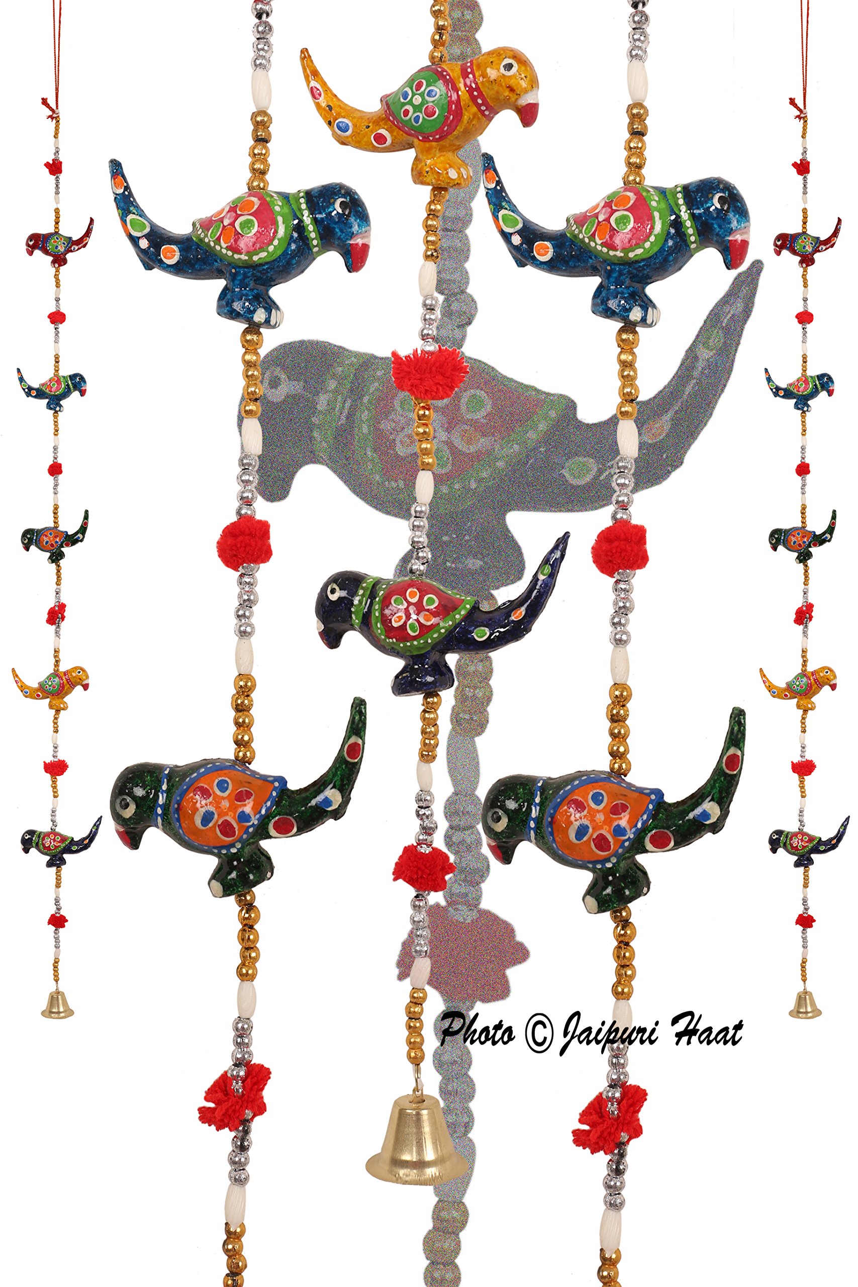 Jaipuri Haat Paper Mache Door Hanging (Multicolour_96 cm),Pack of 2