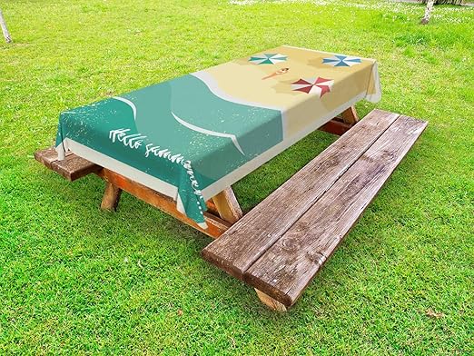 Amazon Com Ambesonne Island Party Outdoor Tablecloth Woman