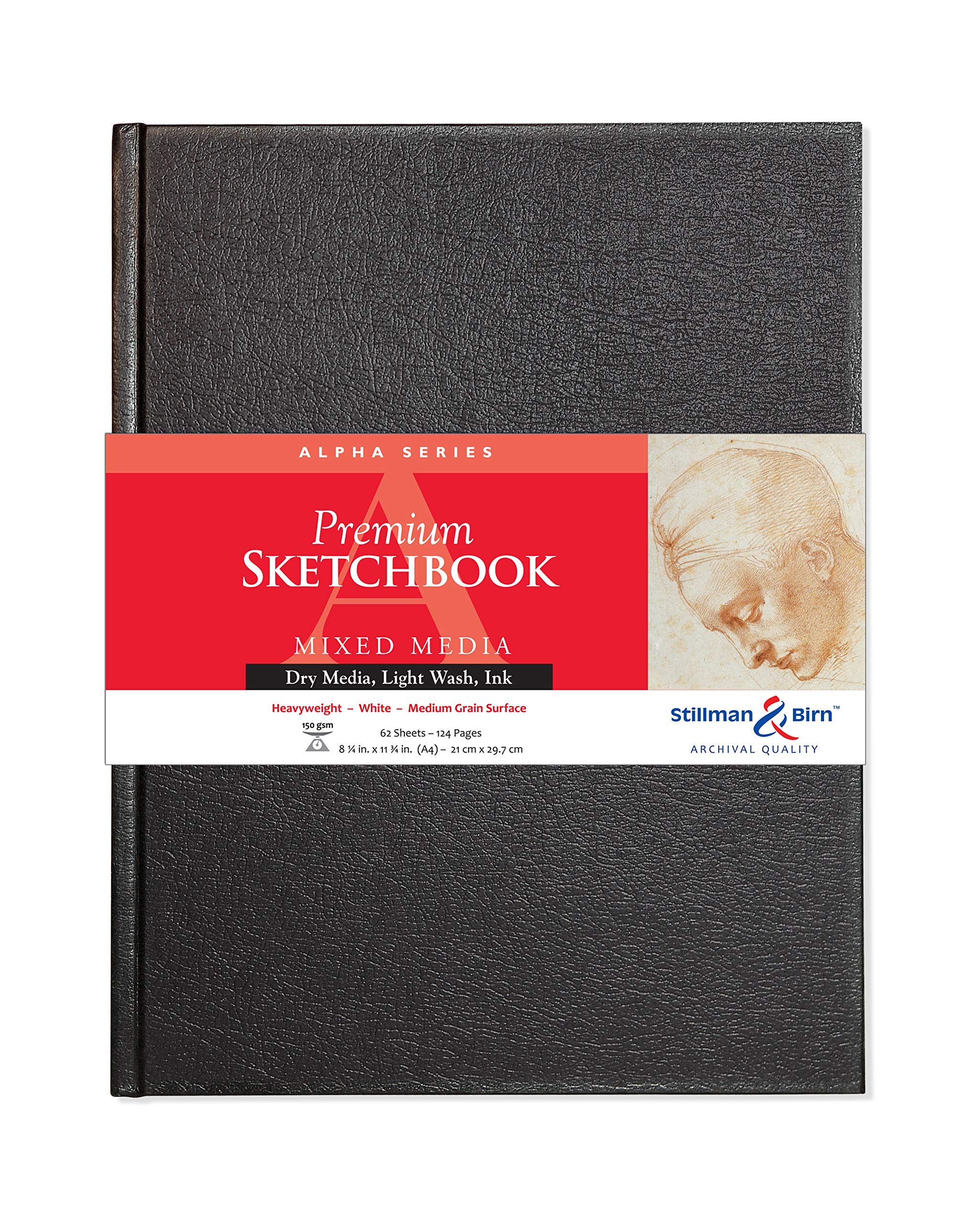 Stillman & Birn : Alpha Sketchbook 8.25 x 11.75in (A4) Hardbound 150gsm - White Vellum