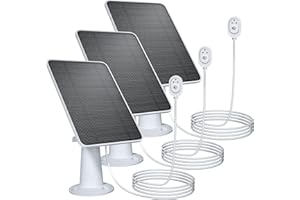 FOHOA Upgraded Solar Panel Charging Compatible with Pro 5S, Arlo Pro 4, Pro 3, Pro 3 Floodlight, Ultra 2, Ultra, 4W Solar Panel with 9.8ft Charging Cable, IP65 Waterproof, Includes Secure Wall Mount, 3 Pack