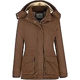Wenven Women's Winter Warm Sherpa Lined Jacket Heavy Parka Coat with Hood