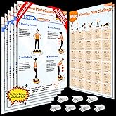 Vibration Plate Exercise Machine Poster - 6 Workout Guidance & 2 Pcs Planner, Comprehensive Whole Body Wave Vibrating Workout Chart