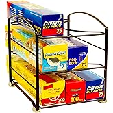 Deco Brothers Wrap Organizer Rack for Kitchen Cabinet, 3 Tier, Bronze