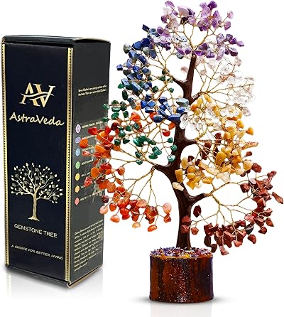 AstraVeda 7 Chakra Crystal Tree of Life Feng Shui Gemstone | 10-12 in