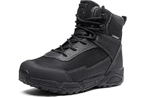 Coostar Men's Water-Resistant Work Boots Lightweight Tactical Boots Non-Slip Hiking Boots for Men