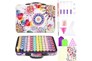 POLRAI Diamond Painting Storage Containers 96 Slot Diamond Painting Accessories, Diamond Art Accessories and Tools for DIY 5D Diamond Art Craft Jewelry Bead Rhinestones Organizer