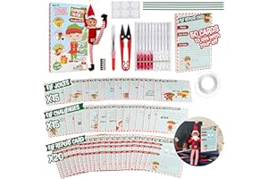 SCS DIRECT Ultimate Elf Accessory Pack- DIY Posable Tool Kit PLUS Bonus 50 Shelf Activity Cards, Jokes & Challenges to Make Your Holiday More Fun - Make your Elf AWESOME & Flexible this Holiday Christmas Season