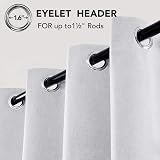 Deconovo Faux Linen Total Blackout Curtains Eyelet Thermal Grey W52 x L84 Inch view 7