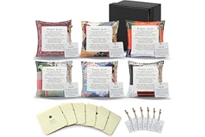 SURDOCA 6PCS Prayer Quilt with Cross Inside & Greeting Card, Handmade Pocket Prayer Quilt in Gift Box, Christian Get Well & Encouragement Gift for Women & Men