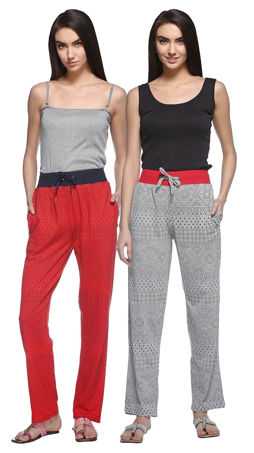 shaun women's cotton track pants (pack of 2)