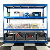 BiGDUG Heavy Duty Garage Shelving Unit 4 Tier 600kg per Shelf 2400kg Bay view 4