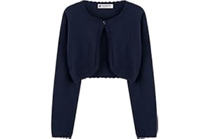 BlackButterfly Girls Long Sleeve Knitted Childrens Kids Bolero Shrug