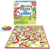 Classic Chutes and Ladders Board Game, 1970's Art Board Game for 2-4 Players, Minimum Age 3 and Up, Number of Players: 2-4, by Winning Moves Games USA
