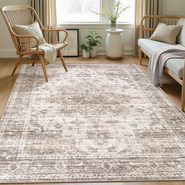 ELLIUNE WASHABLE AREA RUGS 6X9, SOFT LARGE 6X9...