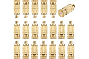 CozyCabin 20PCS Brass Misting Nozzles High Pressure Misting Water Mister Nozzle, for Garden Outdoor Misting System, 0.016" Orifice (0.4mm) Thread UNC 10/24
