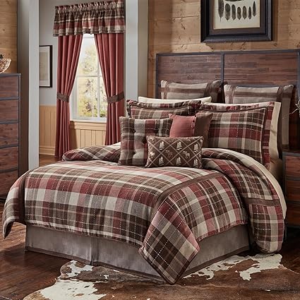 4 Piece Classic Jacquard Designed Cal King Size Comforter Set