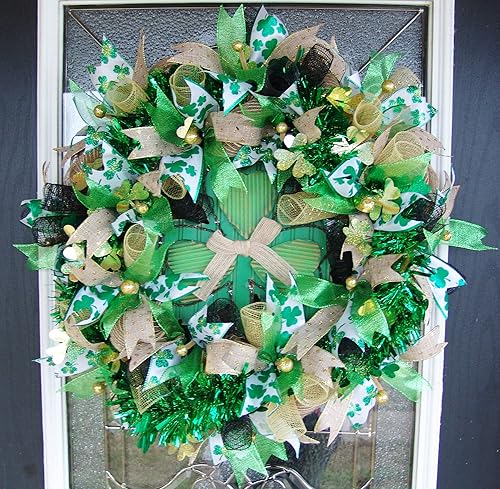 Amazon Com Festive And Beautiful St Patricks Day Deco Mesh Front