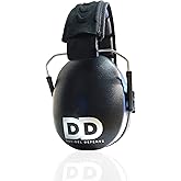 DECIBEL DEFENSE Ear Protection, 37 dB NRR Ear Muffs (BLACK) | Highest-rated Hearing Protection for Shooting, Gun Range, Construction, Mowing, Woodworking, Fireworks &amp; Industrial Use