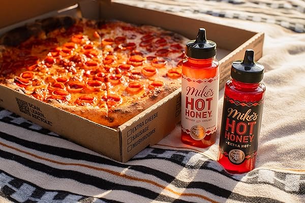 MIKE’S HOT HONEY, AMERICA’S #1 BRAND OF HOT HONEY, SPICY HONEY INFUSED WITH CHILI PEPPERS, CERTIFIED KOSHER, GLUTEN-FREE, PALEO-FRIENDLY, SWEET HEAT, PERFECT FOR HOT SAUCE LOVERS (10OZ BOTTLE, 1 PACK)