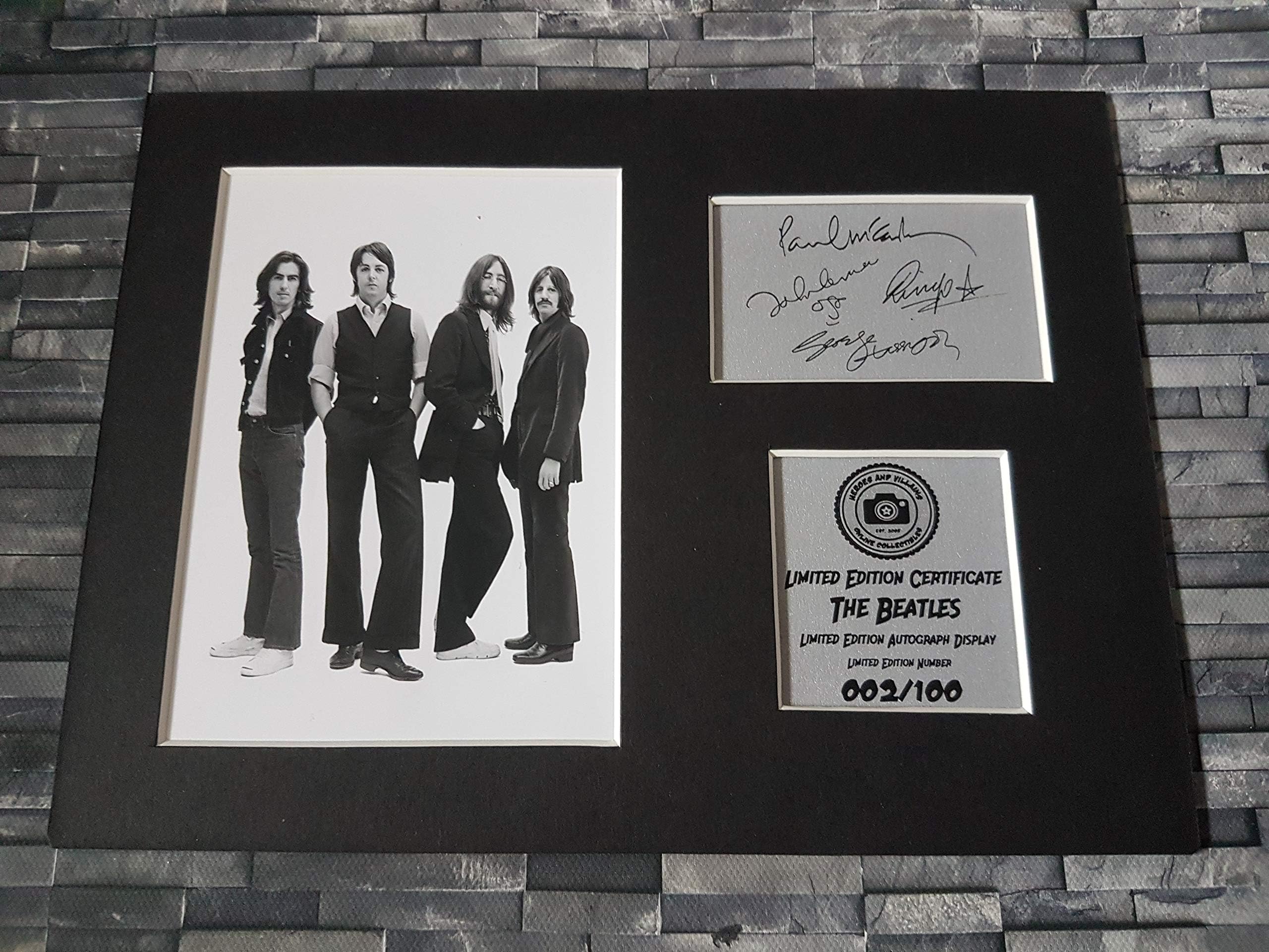 Havoc The Beatles Signed Autograph Display - Mounted and Ready to be Framed